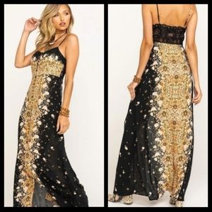 Free People Black Morning Song Maxi Dress Large NWT